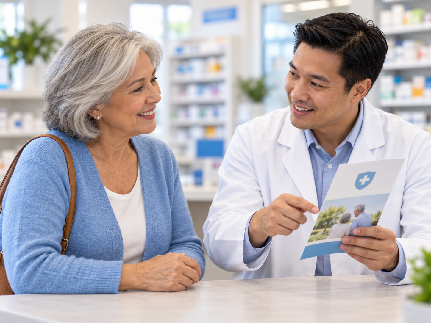 Pharmacist administering a vaccine to a patient